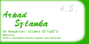 arpad szlamka business card